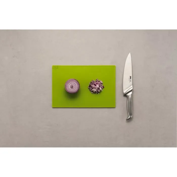 Bodum - Jeu de 3 planches à découper BISTRO avec support, code couleur pour éviter la contamination croisée, plastique sans BPA