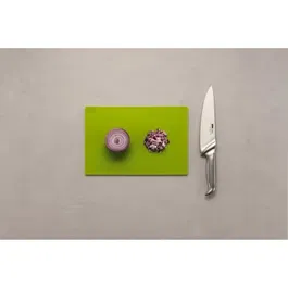 Bodum - Jeu de 3 planches à découper BISTRO avec support, code couleur pour éviter la contamination croisée, plastique sans BPA