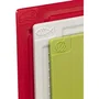 Bodum - Jeu de 3 planches à découper BISTRO avec support, code couleur pour éviter la contamination croisée, plastique sans BPA