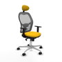 Piqueras y Crespo Chaise de Bureau avec Appui-tête Jorquera 1D086N1 Jaune