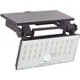 Brilliant Luton - Applique murale extérieure solaire LED avec détecteur de mouvement - 4 W (1000 lumens, 4100K) - Noir - Plastique et métal
