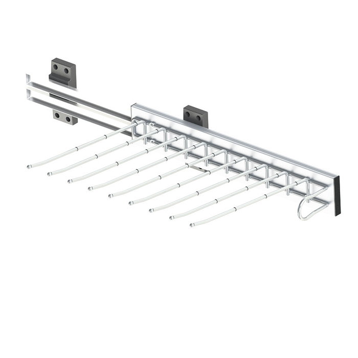 HERRAJES ALK Porte-pantalons latéral pour armoire fini chrome