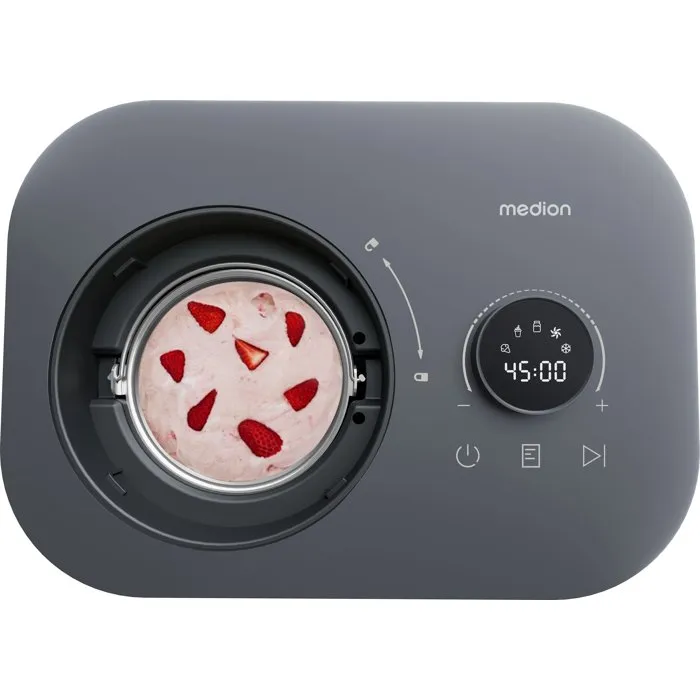 Medion MD 100116 Sorbetière 1 L avec compresseur - Glace, yaourt et slushies - 100 W