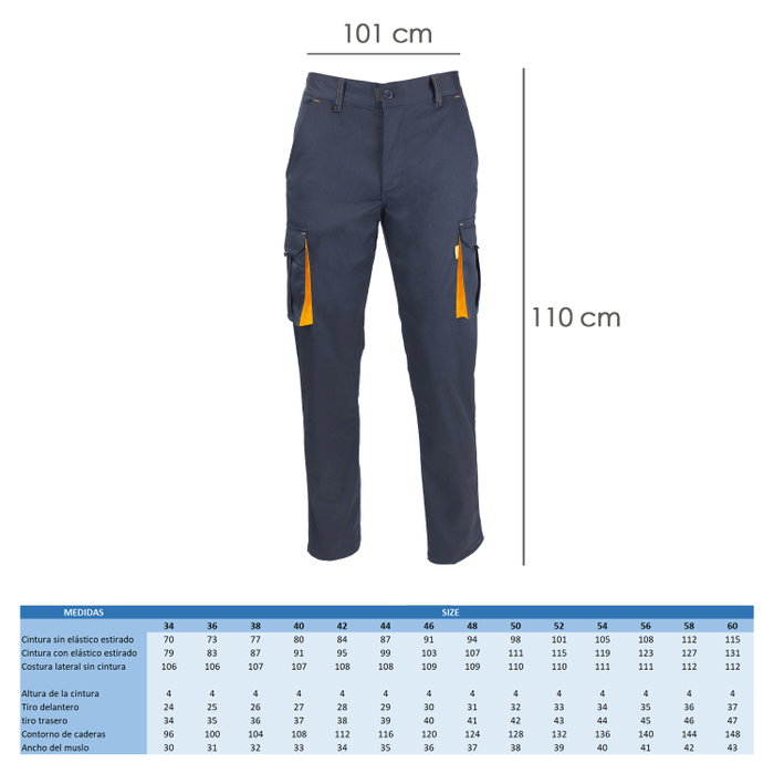 WOLFPACK LINEA PROFESIONAL Pantalon de travail bleu foncé Spandex Taille 52 WOLFPACK LINEA PROFESIONAL Pantalon de travail bleu foncé Spandex Taille 52