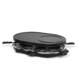 Onli ON1035N - Appareil 3 en 1 raclette, grill et crêpière pour 8 personnes
