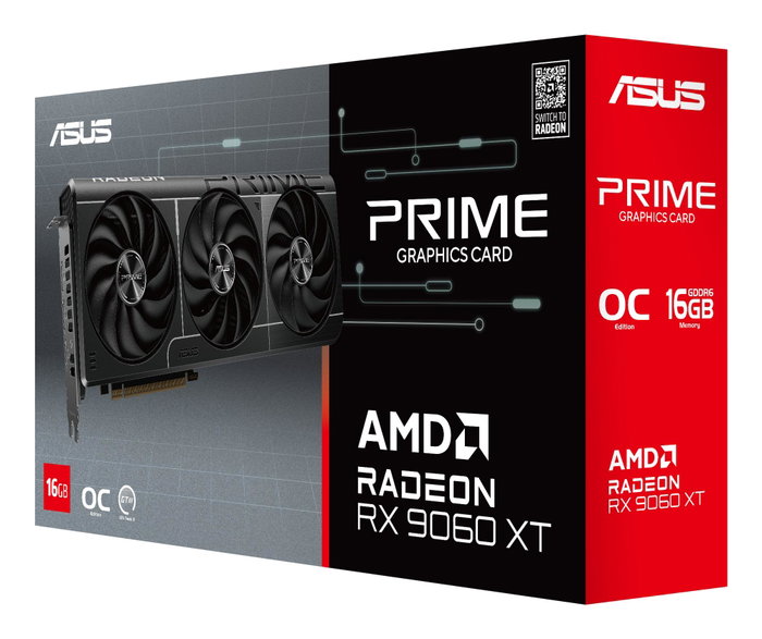 Asus PRIME RX9060XT O16G Black