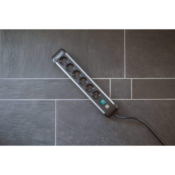 Brennenstuhl Multiprise Premium-Alu-Line 6 Prises avec Interrupteur 3500 W (3 m)