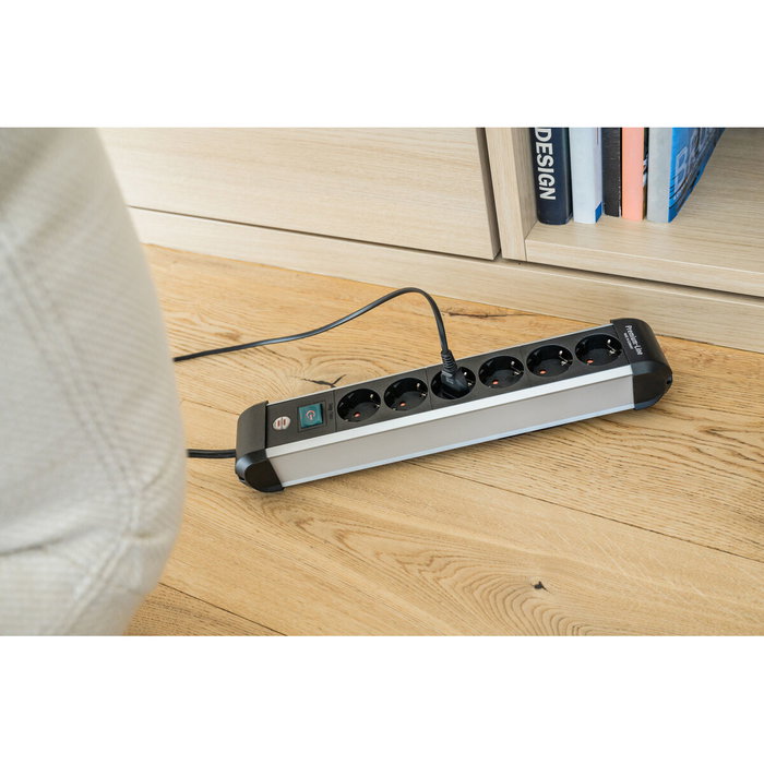 Brennenstuhl Multiprise Premium-Alu-Line 6 Prises avec Interrupteur 3500 W (3 m)