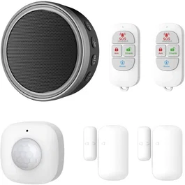 Kit Alarme KYF 868 MHz WiFi avec Sirène Intégrée 90 dB, 2 Flashs Lumineux et 2 Télécommandes - Sécurité Longue Portée