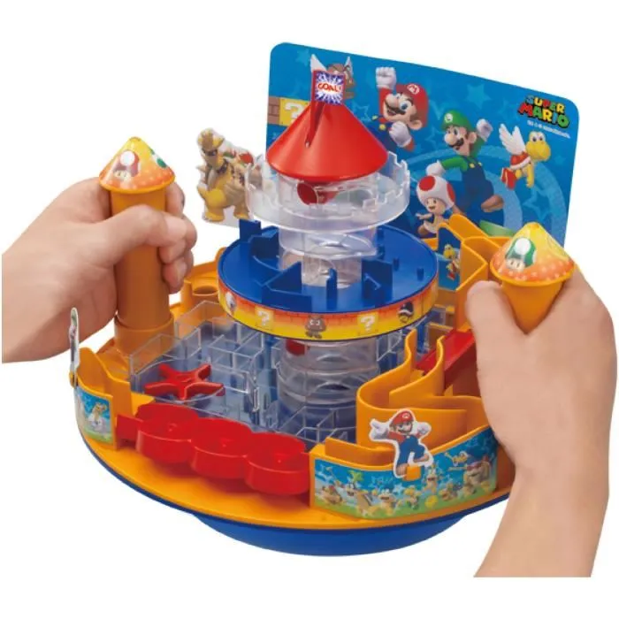 Epoch Games Jeu de société 7378 Super Mario Castle Land - Labyrinthe à billes pour enfants dès 5 ans