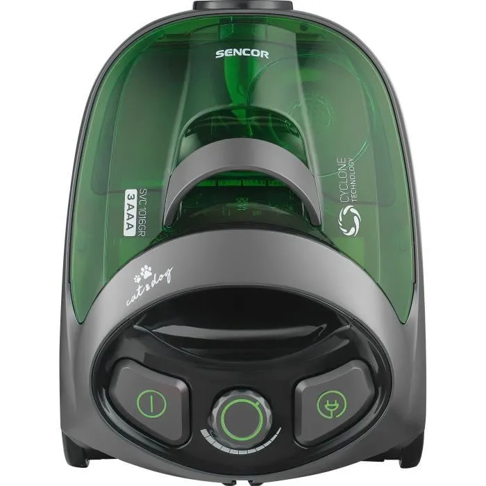 Sencor SVC 1016GR Aspirateur traineau sans sac 800 W Noir et vert