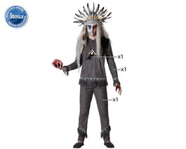 Déguisement pour Adultes Gris chaman