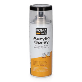 Koma Tools Peinture acrylique en spray RAL 9005 noir finition brillante, 300 ml