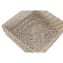 Porte-serviettes Home ESPRIT Blanc Naturel Bambou Rotin 18 x 18 x 6 cm
