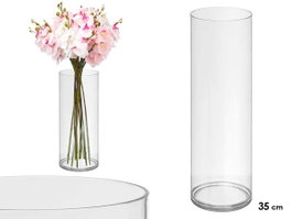 Giftdecor Vase Cylindrique en Acrylique Transparent 15x35 cm (Set de 12)