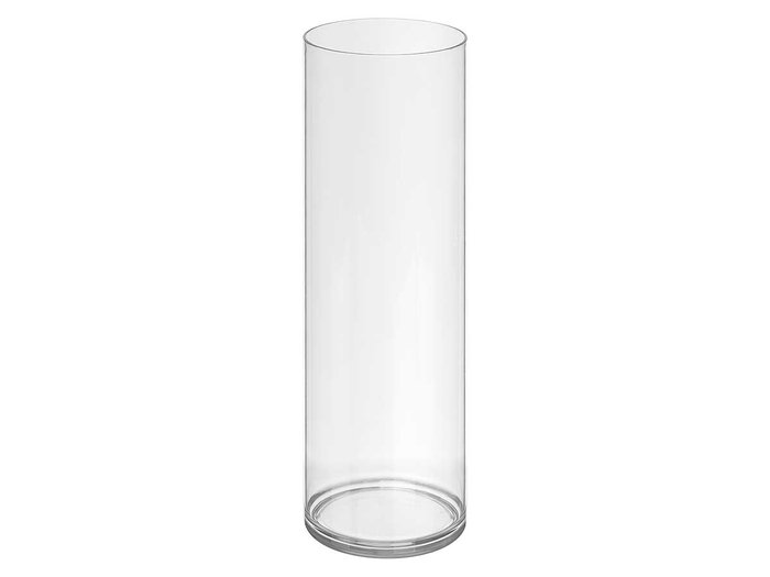 Giftdecor Vase Cylindrique en Acrylique Transparent 15x35 cm (Set de 12)