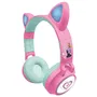 Lexibook Casque Audio Enfant Barbie - Bluetooth 5.0, Effets Lumineux, Micro Intégré, Sans Fil ou Filaire - 2 en 1 pour Fille à partir de 4 ans
