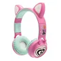 Lexibook Casque Audio Enfant Barbie - Bluetooth 5.0, Effets Lumineux, Micro Intégré, Sans Fil ou Filaire - 2 en 1 pour Fille à partir de 4 ans