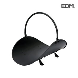 Edm Panier à bois métallique noir 48 x 35 x 38 cm