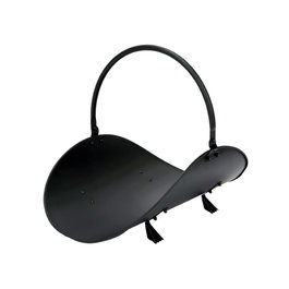 Corbeille métallique Edm pour bois de chauffage noir 48 x 35 x 38 cm