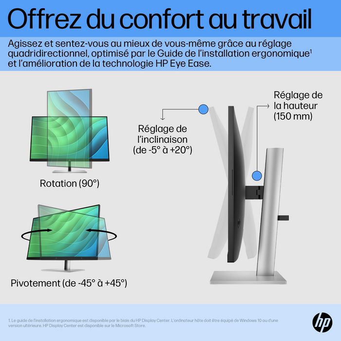 HP E27 G5 27 pouces Full HD IPS Noir