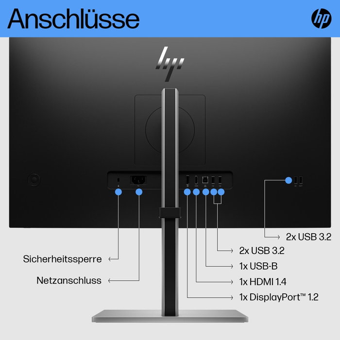 HP Moniteur E27 G5 FHD 27 pouces Noir