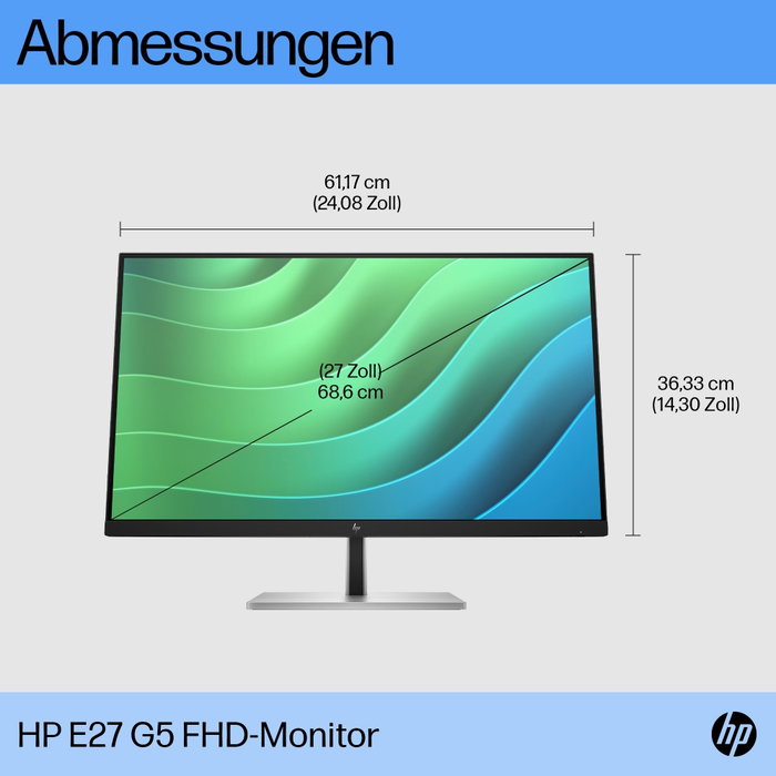 HP Moniteur E27 G5 FHD 27 pouces Noir