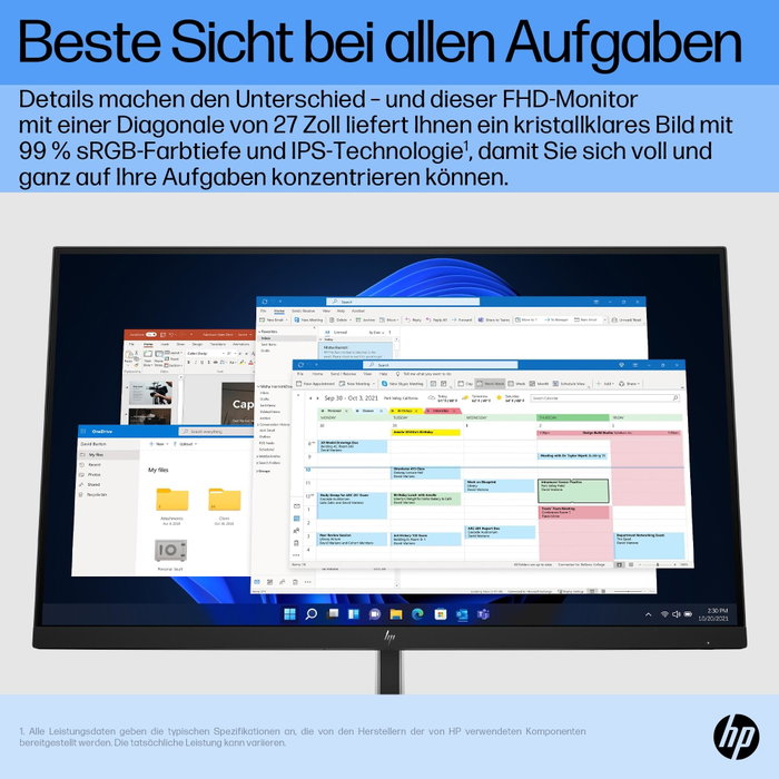 HP Moniteur E27 G5 FHD 27 pouces Noir
