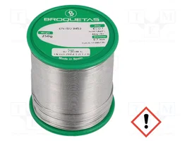 BROQUETAS Fil de soudure sans plomb Sn96Ag4 0,7mm 250g