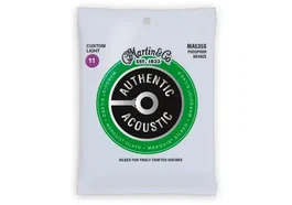 MARTIN Jeu de cordes acoustiques Authentic Silked Phosphor Bronze 92/8 Custom Light 11-52