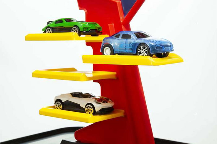 Molto Parking Loop - Parking garage 3 étages en plastique - Jouet pour enfants à partir de 3 ans