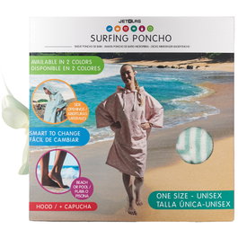 Jet Lag Poncho de bain géométrique avec capuche