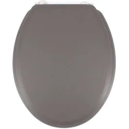 Gelco Abattant WC Duplo Carbone - Poudre de Bambou avec Charnières Inox - Gris - Accessoire Salle de Bain