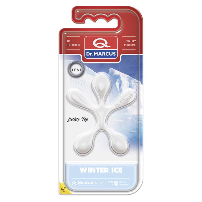 Dr. Marcus Lucky Top Winter Ice DRM0665 Parfum de Voiture pour Rétroviseur ou Grille de Ventilation, 45 Jours de Fragrance Dr. Marcus Lucky Top Winter Ice DRM0665 Parfum de Voiture pour Rétroviseur ou Grille de Ventilation, 45 Jours de Fragrance