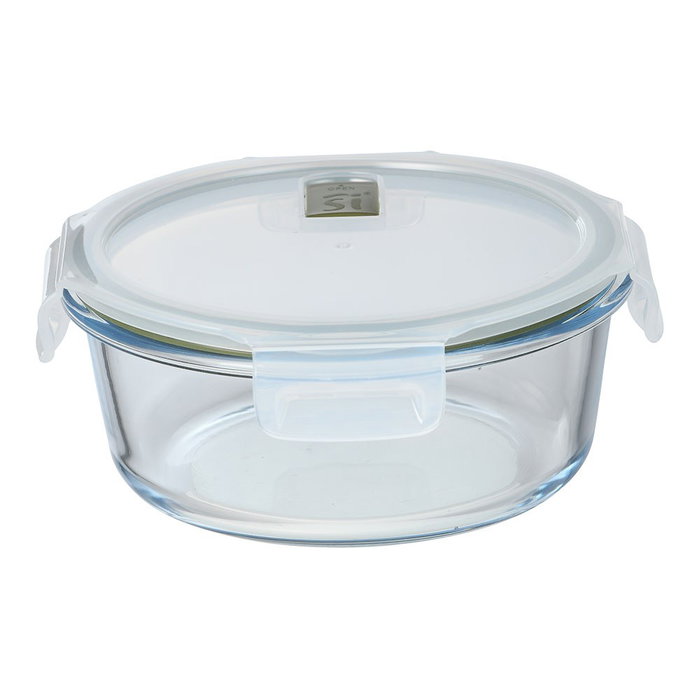San Ignacio Experto Boîte hermétique ronde en borosilicate 950 ml Ø18,4 x 7,6 cm avec 4 fermetures et valve San Ignacio Experto Boîte hermétique ronde en borosilicate 950 ml Ø18,4 x 7,6 cm avec 4 fermetures et valve