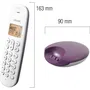 Logicom ILOA 150 SOLO Téléphone fixe sans fil DECT, couleur aubergine, sans répondeur