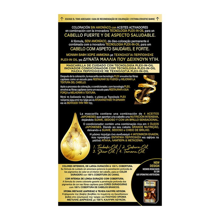 Syoss Colorant OLEO INTENSE sans ammoniaque #7-77 Cuivre Vibrant 5 u