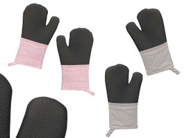 Kinvara Manique de Four Assorti 30x2x17 cm Tissu Poliester et Coton (Set de 12)