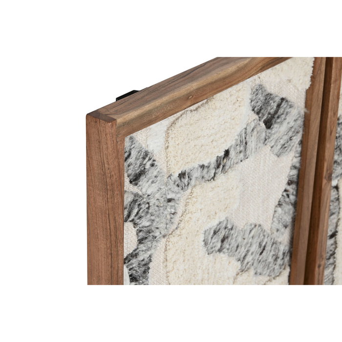 Home ESPRIT Cadre Coton Bois d'acacia 43 x 3 x 63 cm (2 Unités)