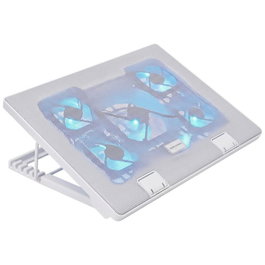 Mars Gaming MNBC2W Base de refroidissement blanche avec 5 ventiladores