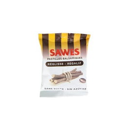 SAWES Pastilles Balsam sans sucre réglisse et vitamine C, 50g