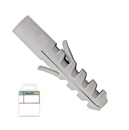 DUVER Taco de expansion en nylon gris, gamme moyenne 6-30, sous blister