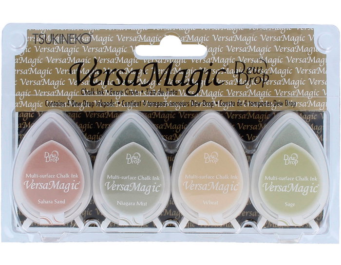 Tsukineko Set de 4 tampons d'encre VERSAMAGIC opaques effet craie Tsukineko Set de 4 tampons d'encre VERSAMAGIC opaques effet craie
