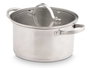 Kinvara Casserole induction avec couvercle en verre 20 cm argent (Set de 6)