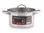 Kinvara Casserole induction avec couvercle en verre 20 cm argent (Set de 6)