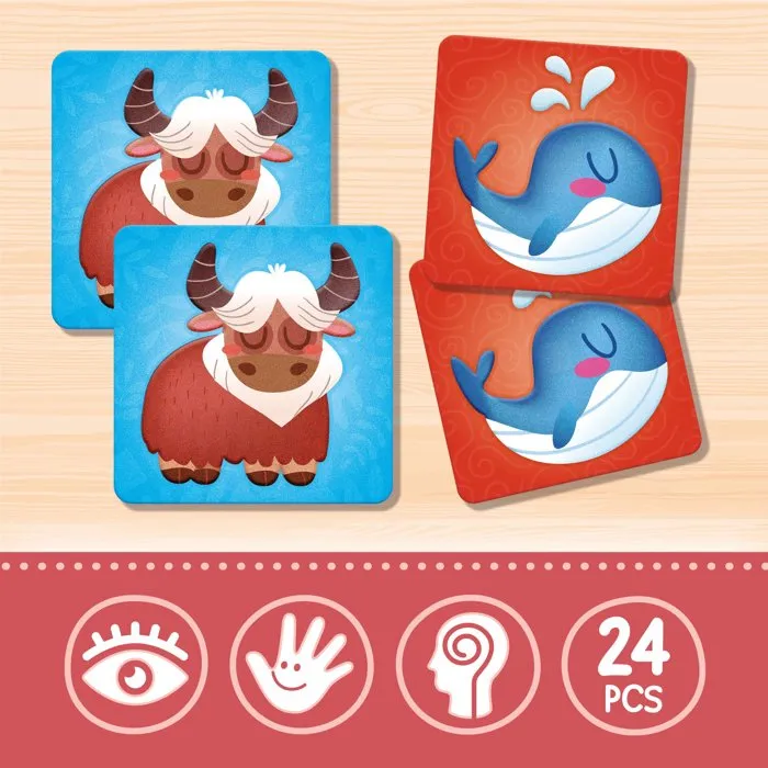 Lisciani Giochi Baby Memo Pieces Sensitives - Jeu de mémoire tactile