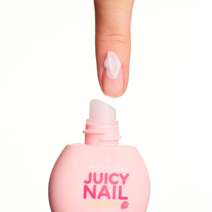 Essence Baume à ongles JUICY NAIL, 12,8 ml, traitement nourrissant et hydratant aux framboises pour ongles et cuticules, portable en porte-clés