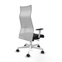 Piqueras y Crespo Chaise de Bureau Albacete avec Mécanisme Synchrone, Noir et Blanc