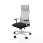 Piqueras y Crespo Chaise de Bureau Albacete avec Mécanisme Synchrone, Noir et Blanc