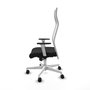 Piqueras y Crespo Chaise de Bureau Albacete avec Mécanisme Synchrone, Noir et Blanc